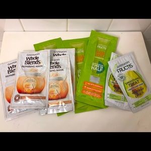 9 Garnier Whole Blend & Fructis hair mask samples